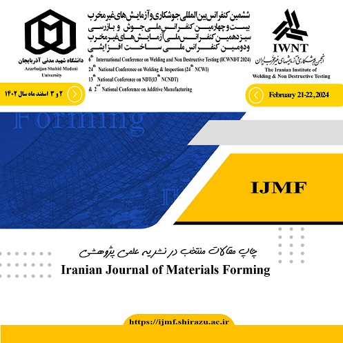چاپ مقالات منتخب در نشریه علمی پژوهشی Iranian Journal of Materials Forming (IJMF)